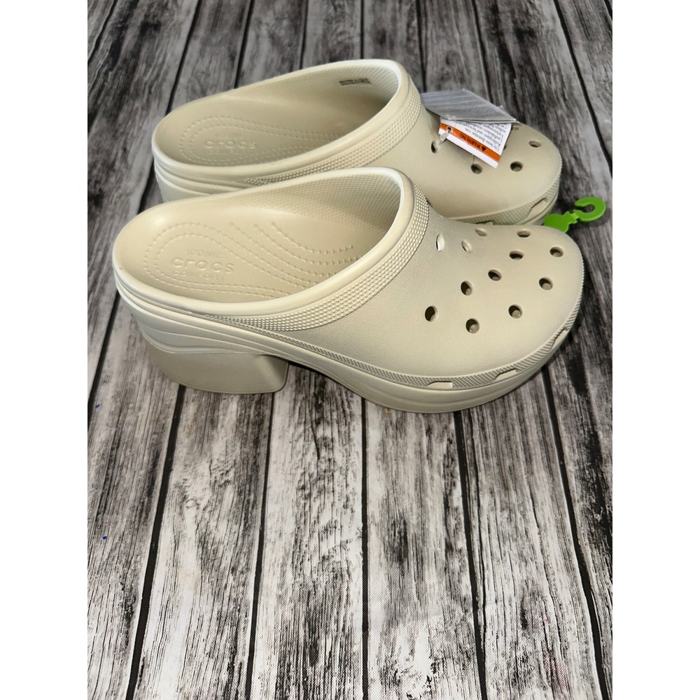 Crocs Siren Clog Bone Men's 9 Women's 11 Slip On Heel Platform Brand New